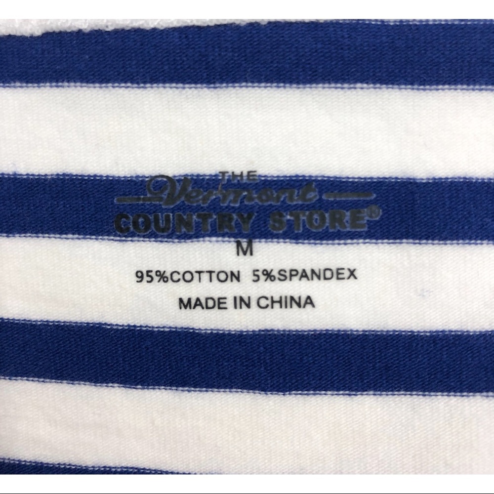 The Vermont Country Store Navy/White Stripe Knit - Picture 12 of 16